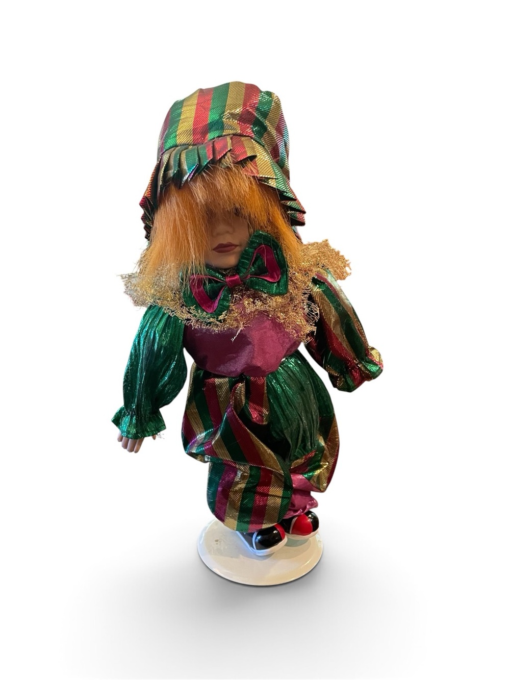Vtg Limited Edition Collector's Choice Collectable Porcelain Clown Jester Doll